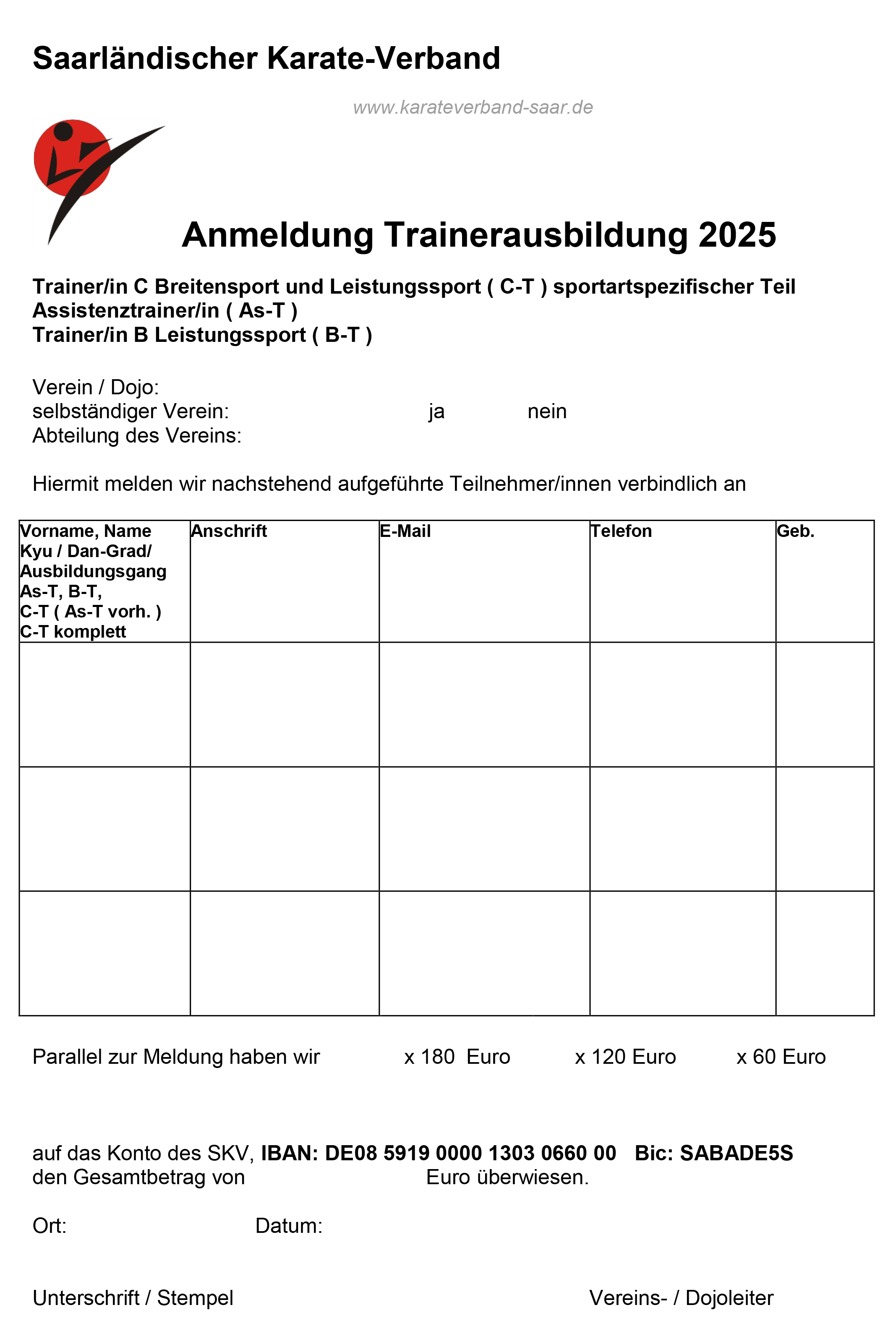 2025 Ausbildung Anmeldung