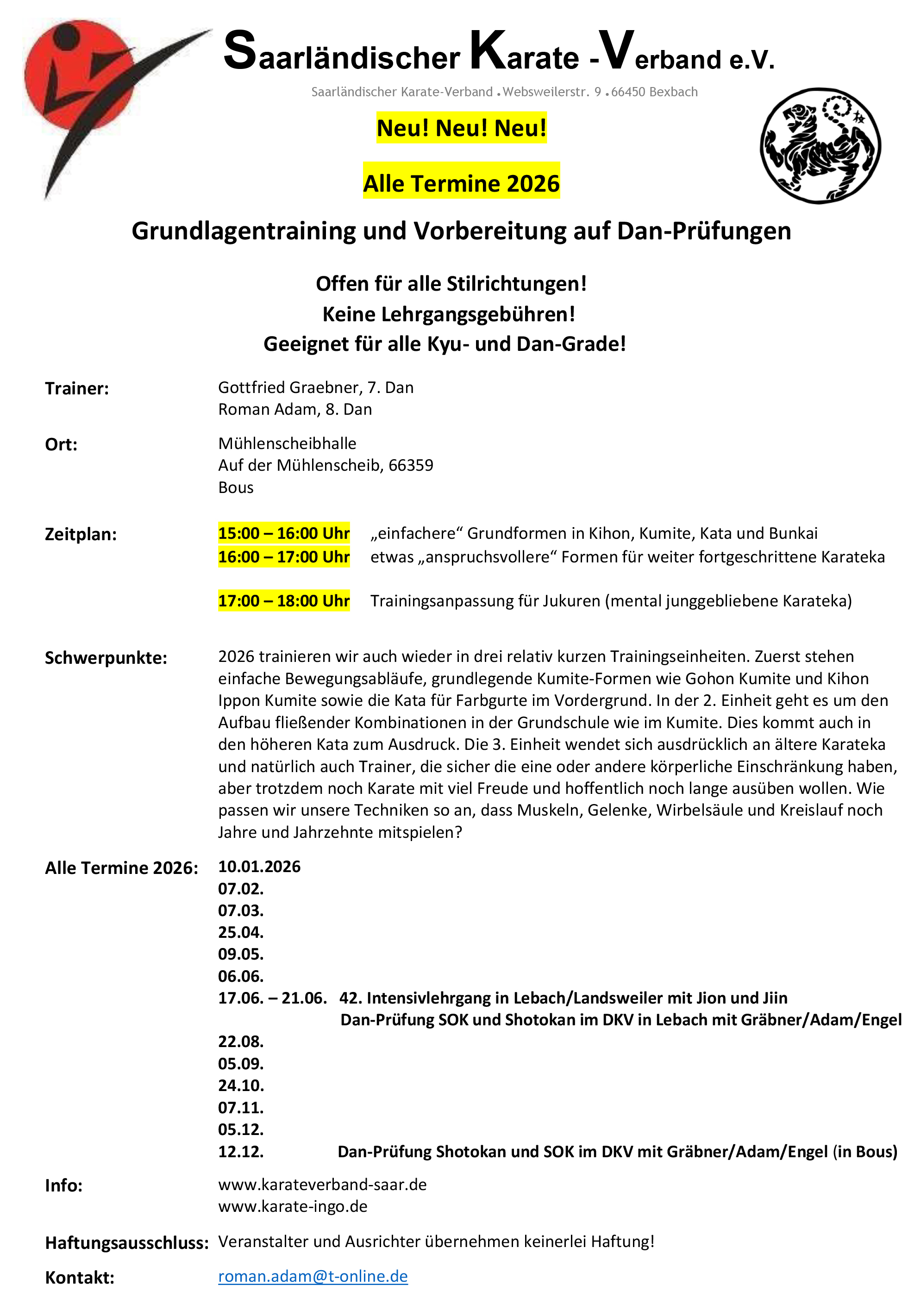 Grundlagentraining SKV Shotokan 2026 korrigiert