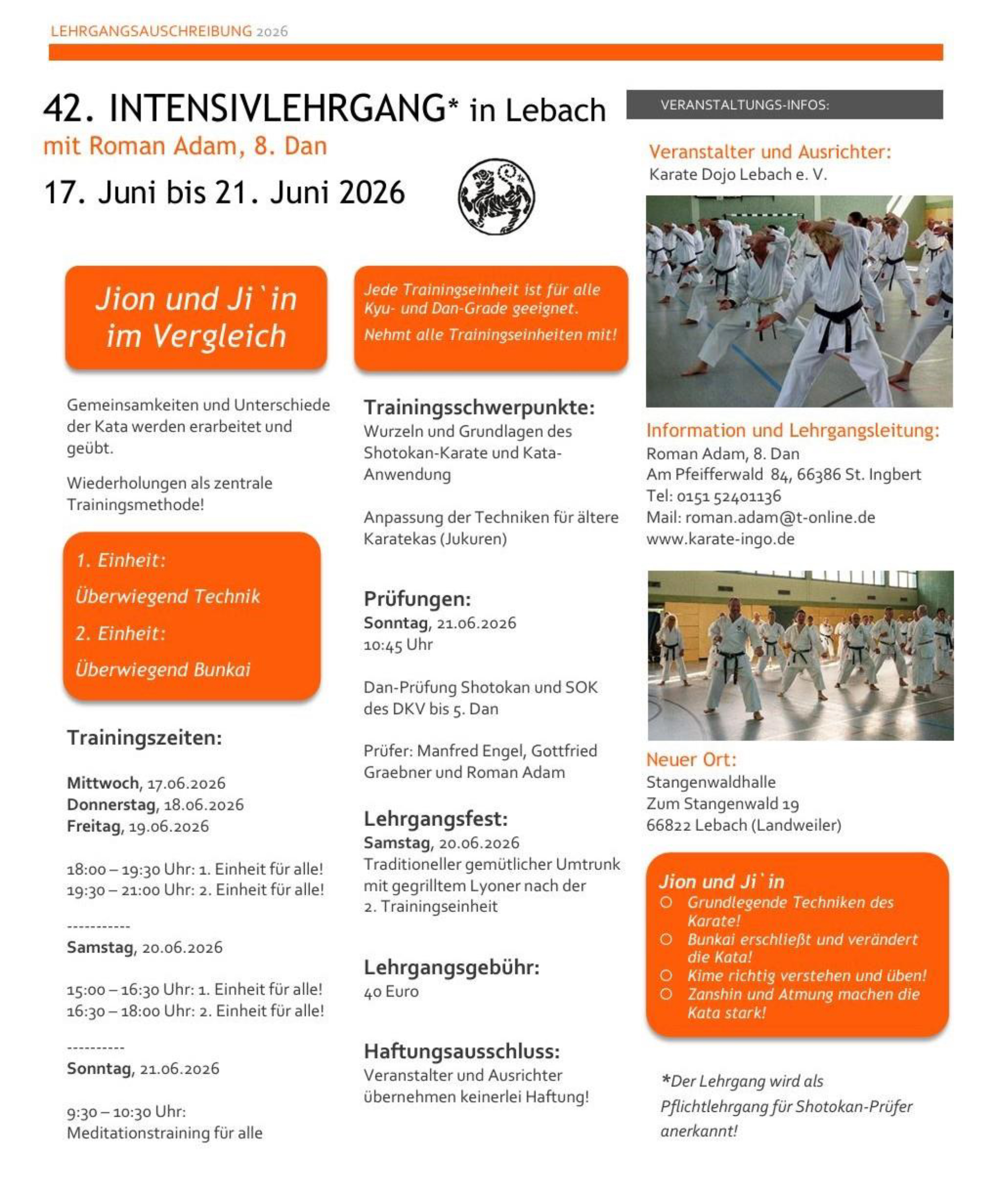 Intensivlehrgang 2026 Lebach