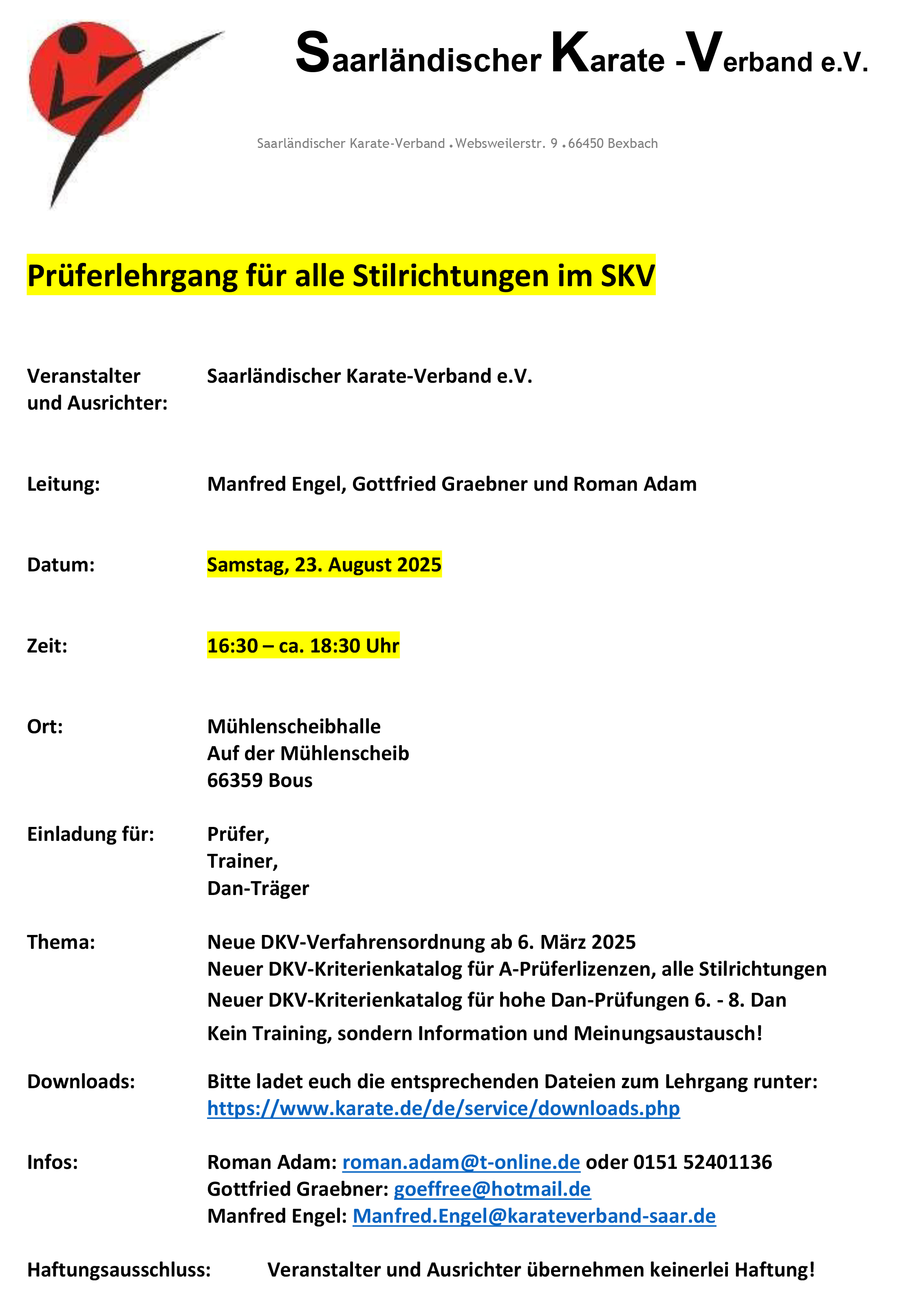 Pruferlehrgang Bous August 2025