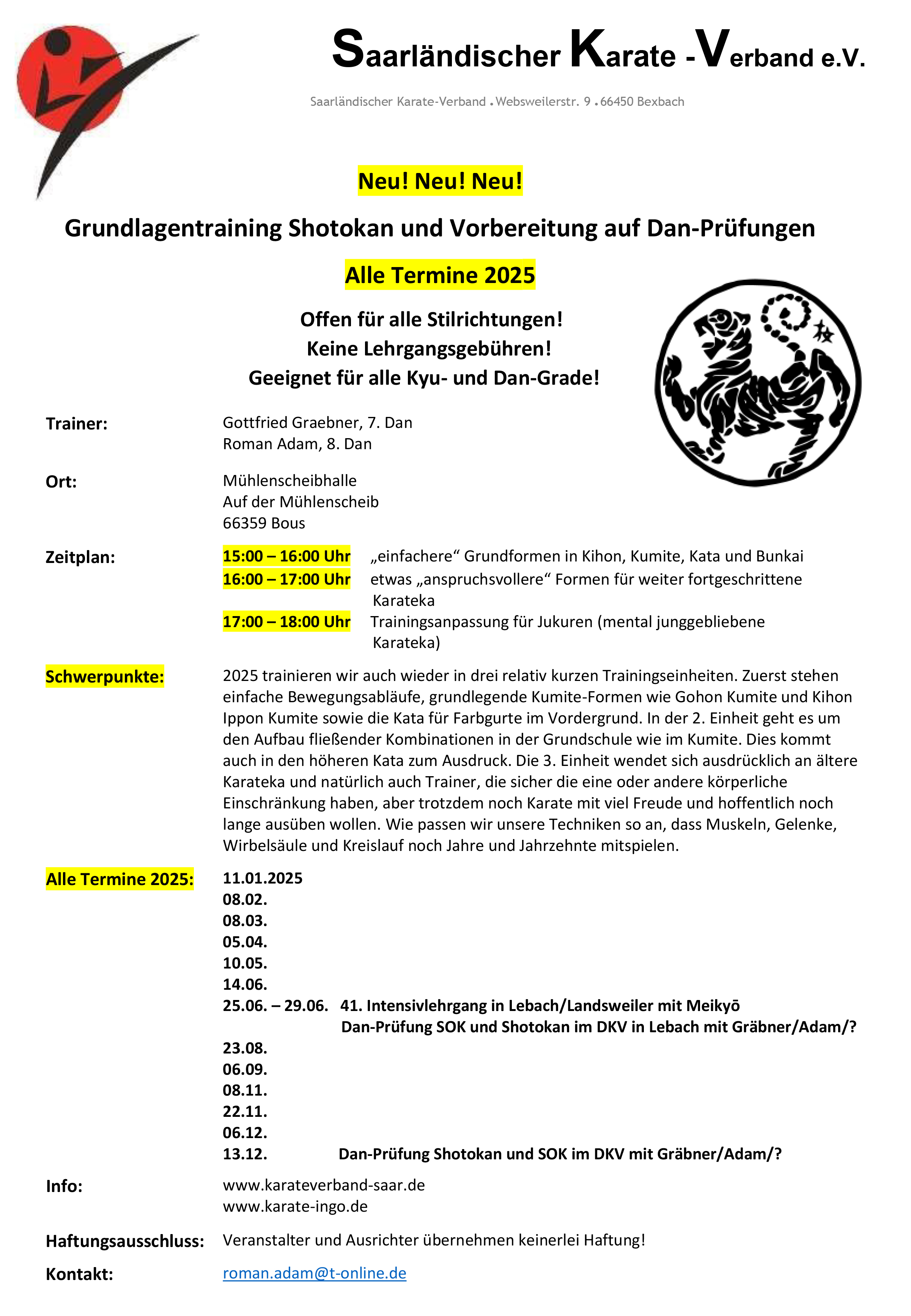 Grundlagentraining SKV Shotokan 2025 Entwurf 