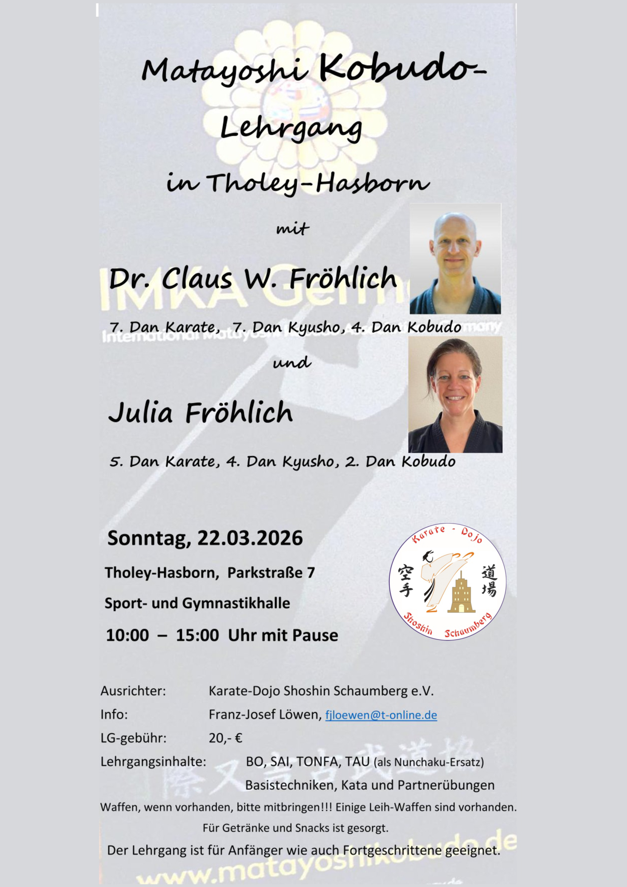 IMKA Kobudo Lehrgang 2026